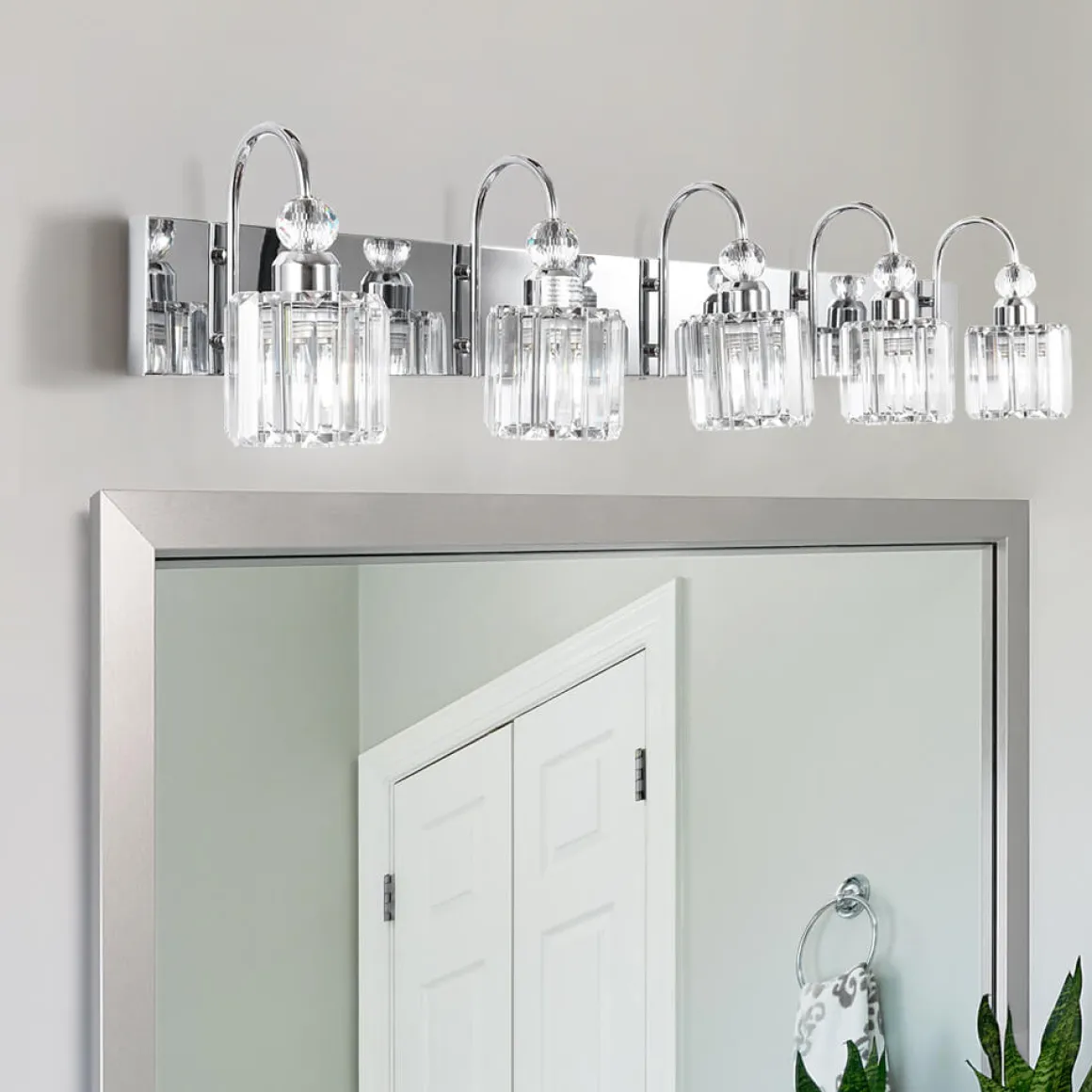 Modern Crystal Vanity Wall Sconce