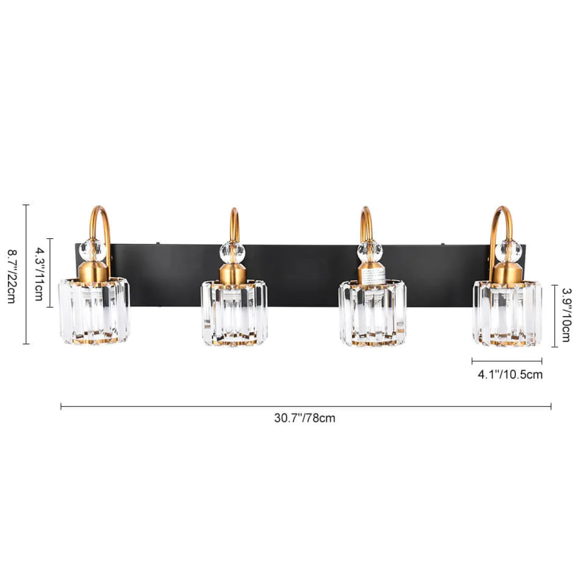 Modern Crystal Vanity Wall Sconce