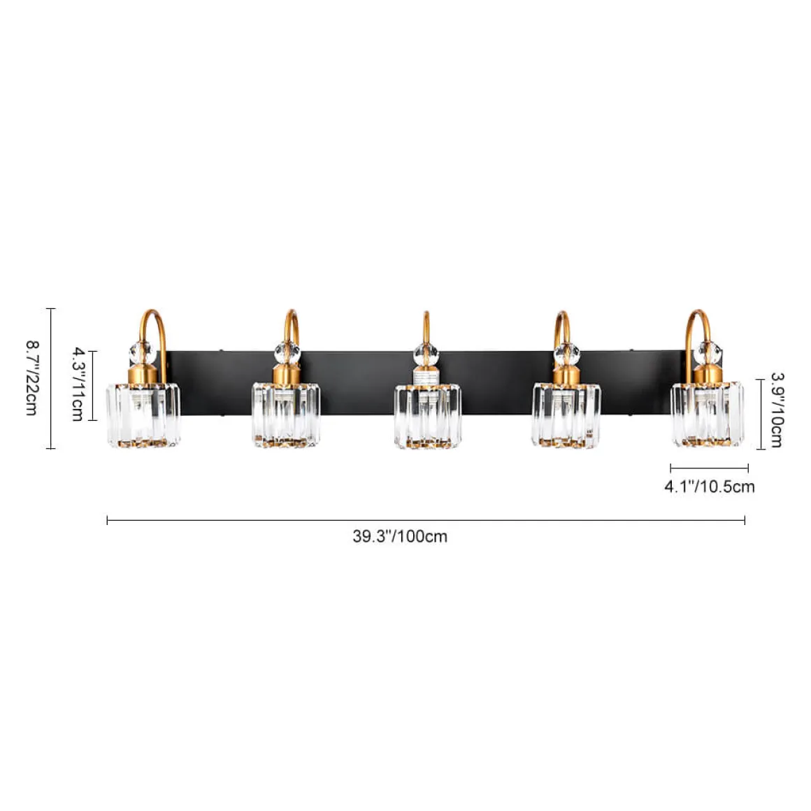 Modern Crystal Vanity Wall Sconce