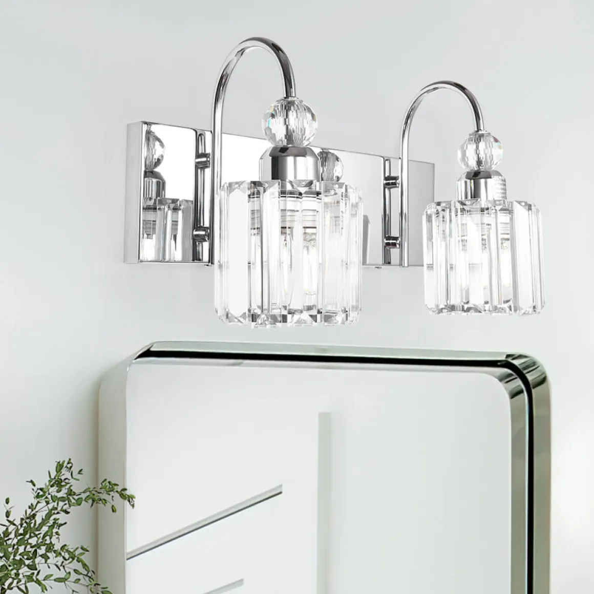 Modern Crystal Vanity Wall Sconce