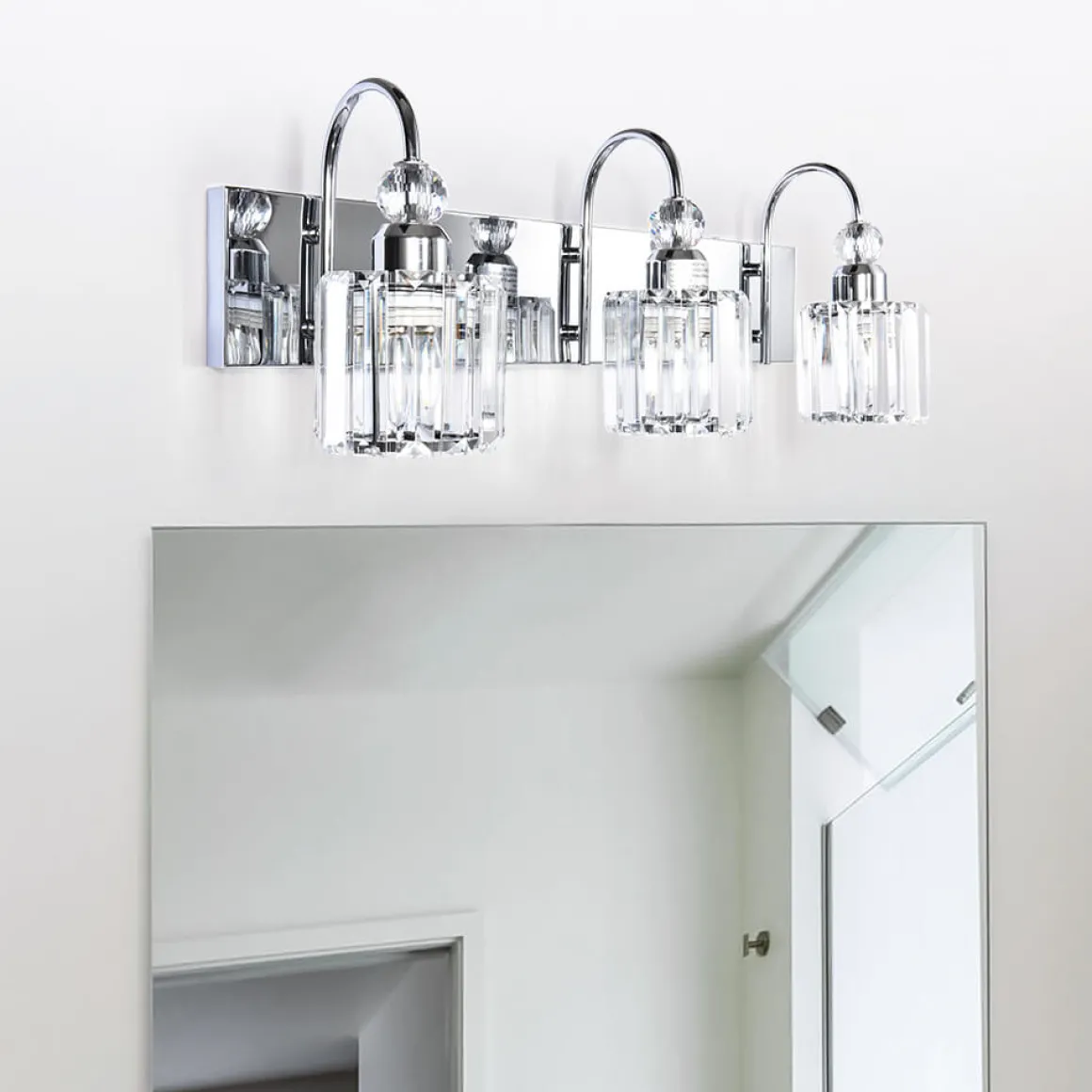 Modern Crystal Vanity Wall Sconce