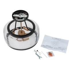 Modern Farmhouse Drum Glass Semi Flush Mount