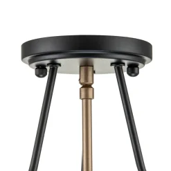Modern Farmhouse Drum Glass Semi Flush Mount
