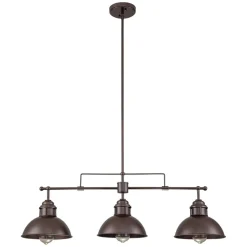 Modern Farmhouse 3-light Island Pot Lid Dome Pendant
