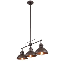 Modern Farmhouse 3-light Island Pot Lid Dome Pendant