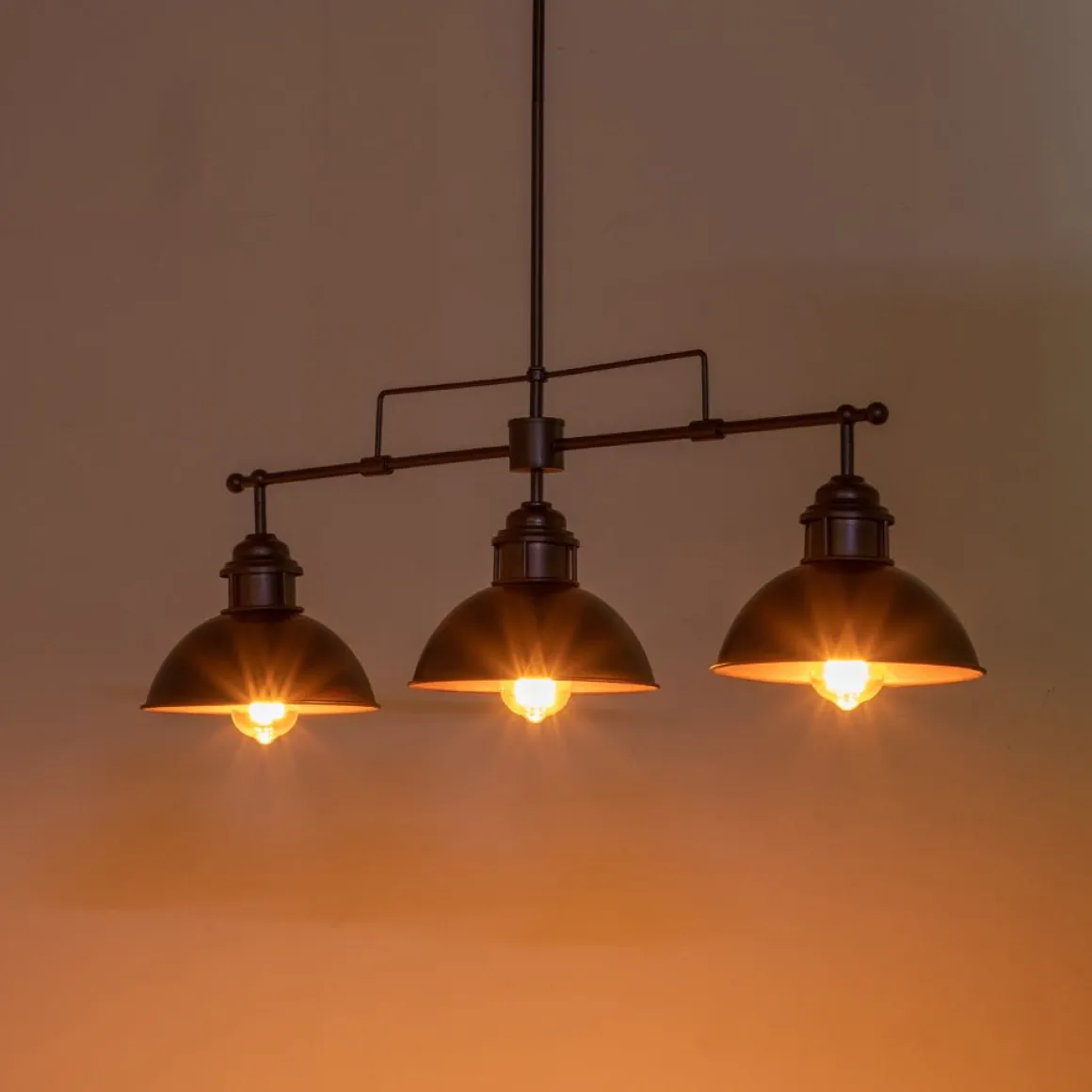Modern Farmhouse 3-light Island Pot Lid Dome Pendant