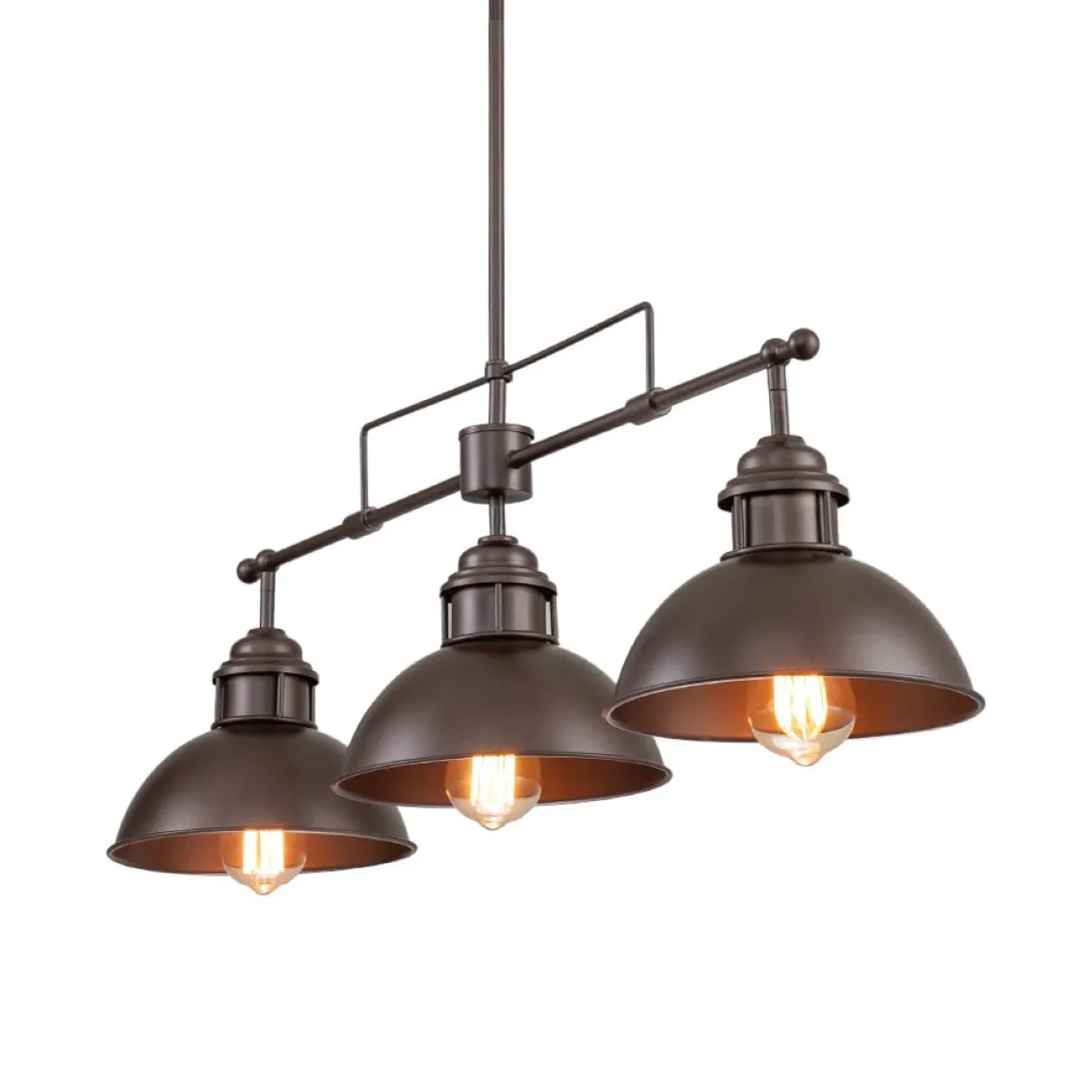 Modern Farmhouse 3-light Island Pot Lid Dome Pendant