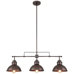 Modern Farmhouse 3-light Island Pot Lid Dome Pendant