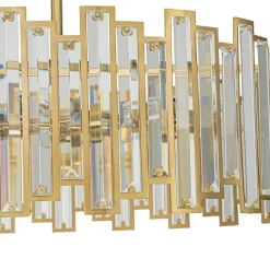 Modern Glam Brass 6-Light Crystal Drum Cage Chandelier