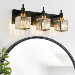 Modern Glam Crystal Bathroom Vanity Light