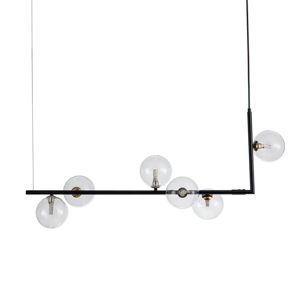 Modern Glass Bubble Kitchen Island Linear Pendant