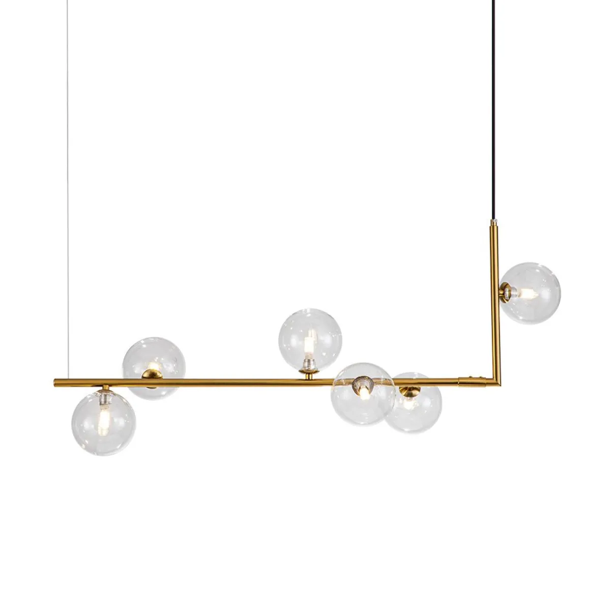 Modern Glass Bubble Kitchen Island Linear Pendant