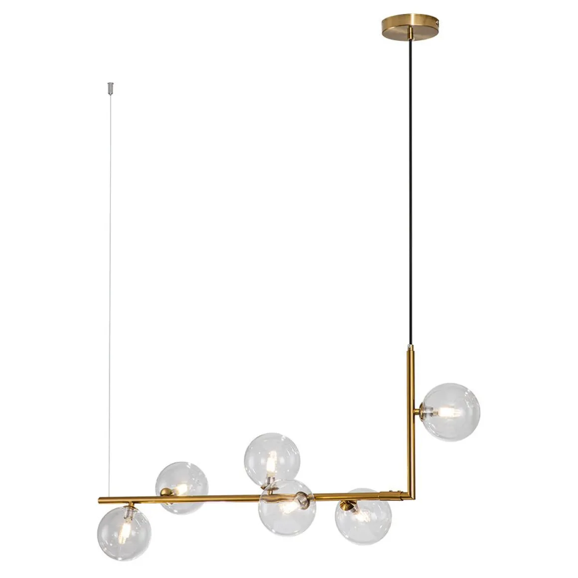 Modern Glass Bubble Kitchen Island Linear Pendant