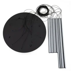 Modern 12-Light Black Cluster Tube LED Pendant Light