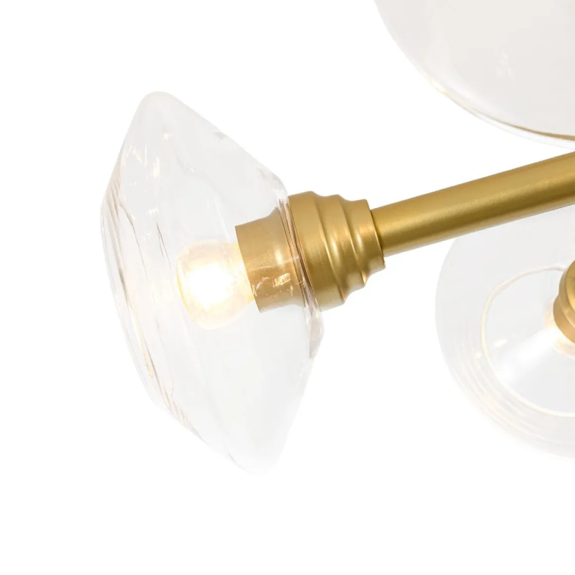 Modern 5-Light Clear Glass Round Sputnik Chandelier