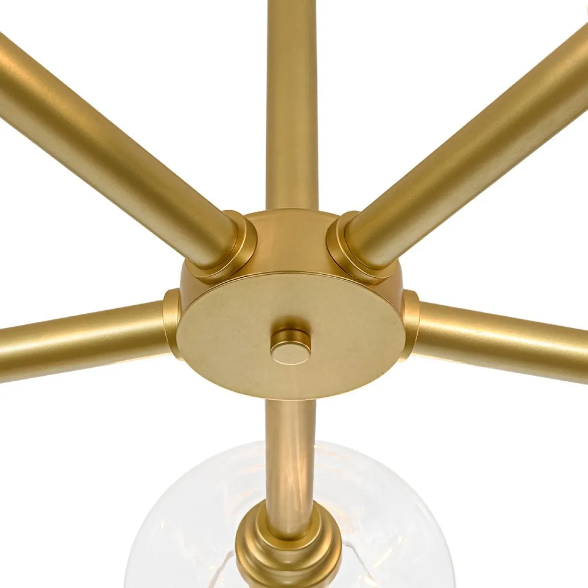 Modern 5-Light Clear Glass Round Sputnik Chandelier