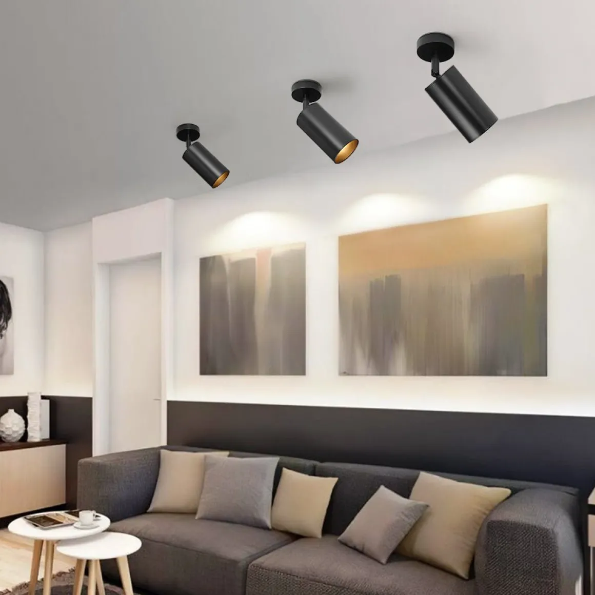 Modern 1-Light GU10 Adjustable Ceiling Spot Light Track Light
