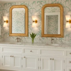 Modern 2-Light Up Down Pleated Glass Cone Wall Sconce