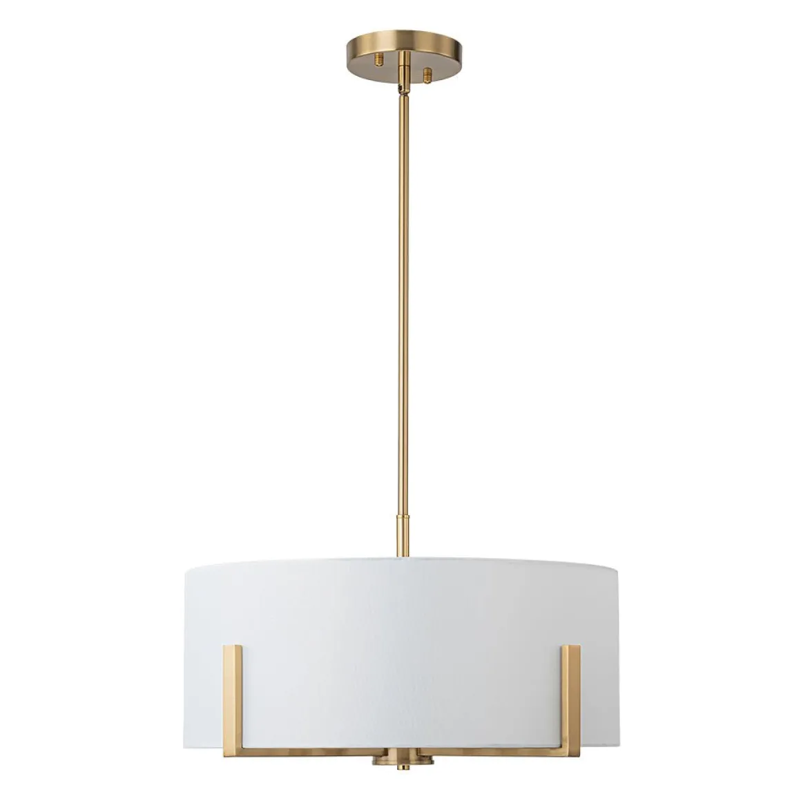 Modern 8-Light Wide Drum Fabric Cage Chandelier