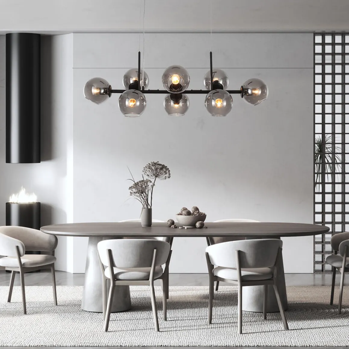 Modern Mid-Century Globe Kitchen Island Pendant Light