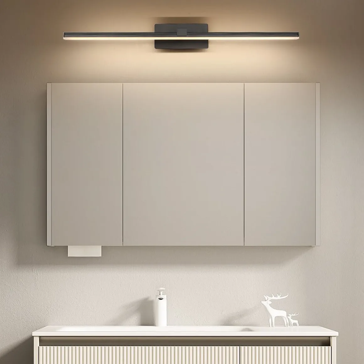 Modern Minimalist LED Linear Bathroom Vanity Light Warm White Wall Sconce