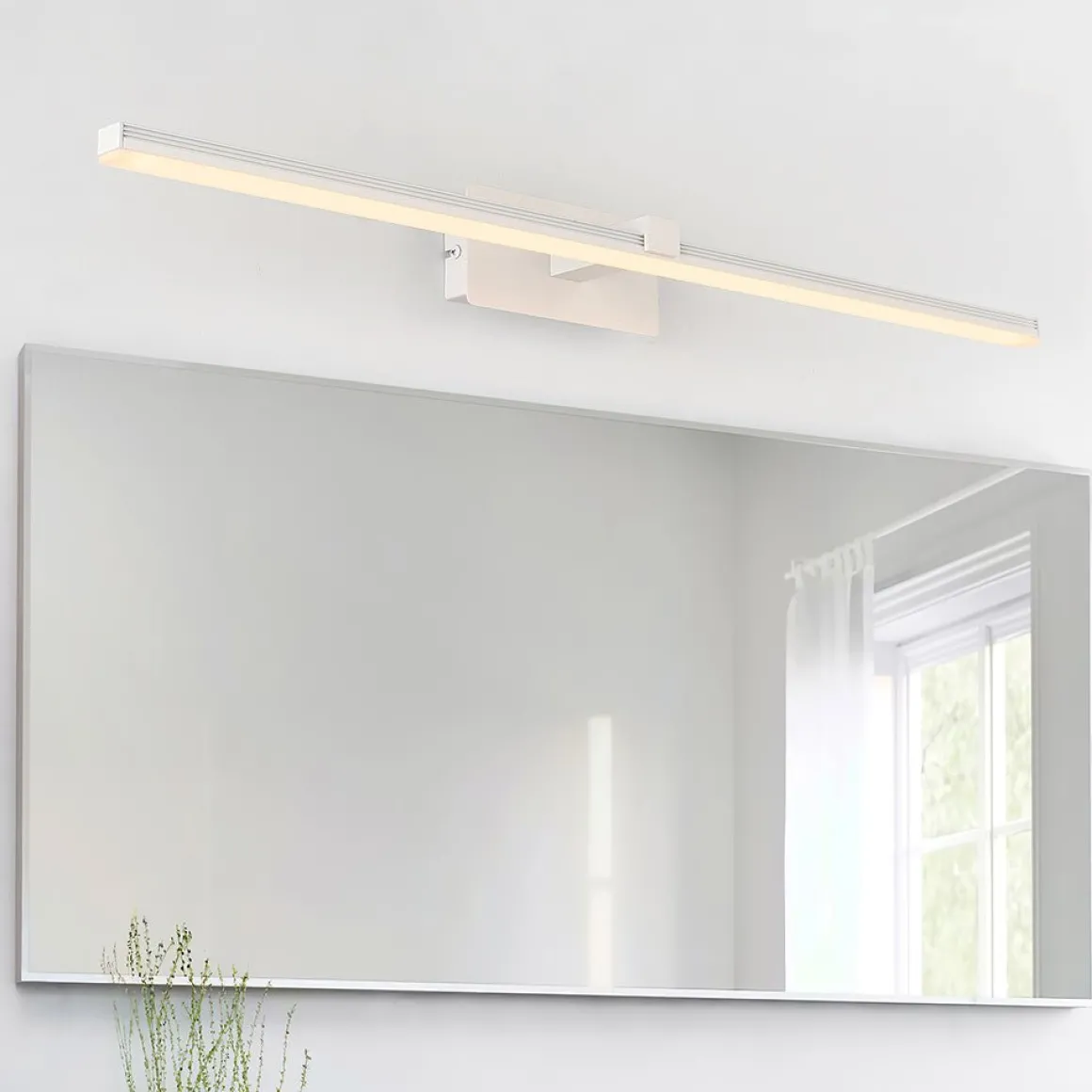 Modern Minimalist LED Linear Bathroom Vanity Light Warm White Wall Sconce