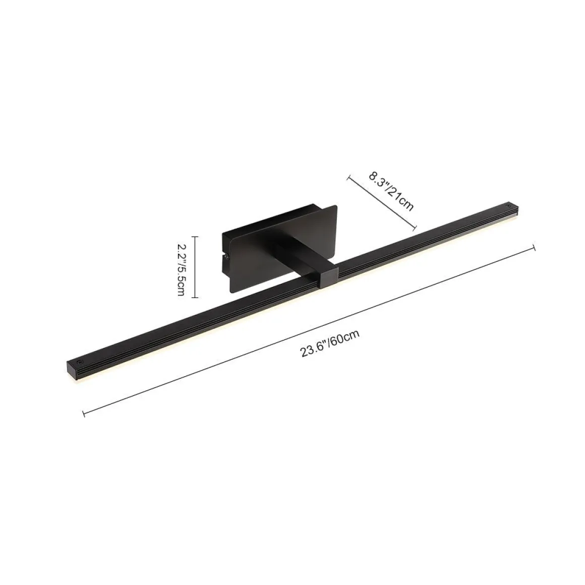 Modern Minimalist LED Linear Bathroom Vanity Light Warm White Wall Sconce