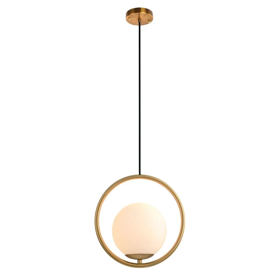 Modern 1-ring Globe Pendant Light