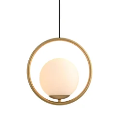 Modern 1-ring Globe Pendant Light