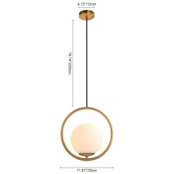 Modern 1-ring Globe Pendant Light