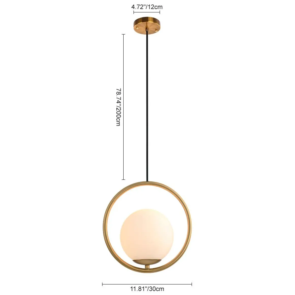 Modern 1-ring Globe Pendant Light