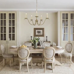 (OpenBox) French Farmhouse 5-Light Brass Candle Style Chandelier