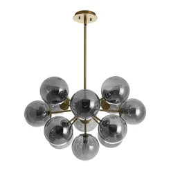 (OpenBox) Glam Dark Pearl Sputnik Smoked Glass Bubble Chandelier Light Fixture