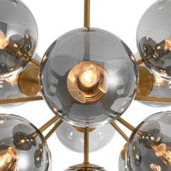 (OpenBox) Glam Dark Pearl Sputnik Smoked Glass Bubble Chandelier Light Fixture