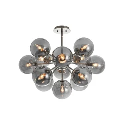 (OpenBox) Glam Dark Pearl Sputnik Smoked Glass Bubble Chandelier Light Fixture