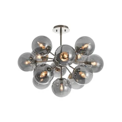 (OpenBox) Glam Dark Pearl Sputnik Smoked Glass Bubble Chandelier Light Fixture