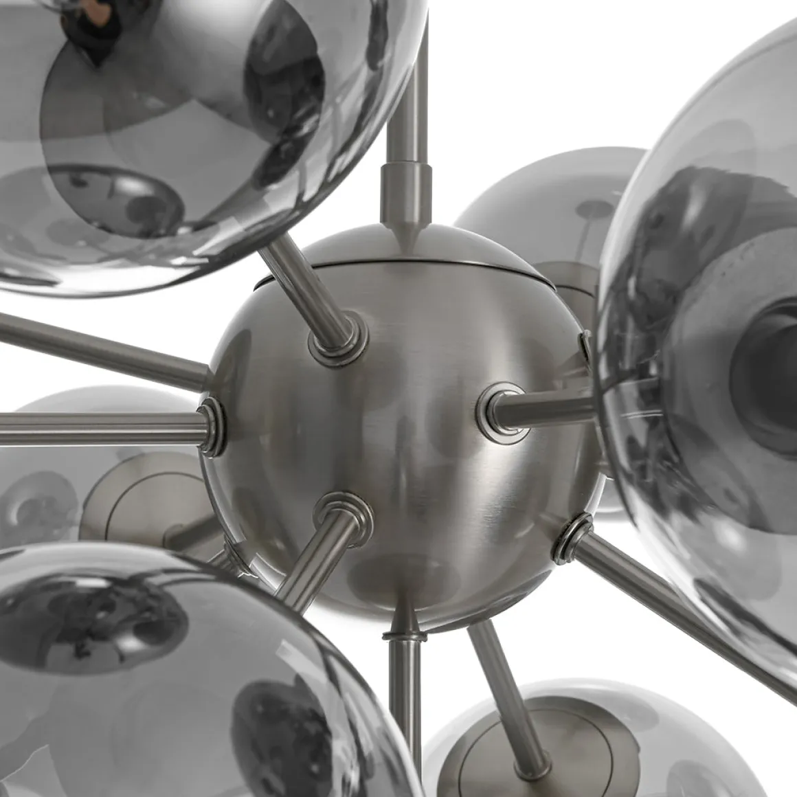 (OpenBox) Glam Dark Pearl Sputnik Smoked Glass Bubble Chandelier Light Fixture