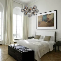 (OpenBox) Glam Dark Pearl Sputnik Smoked Glass Bubble Chandelier Light Fixture