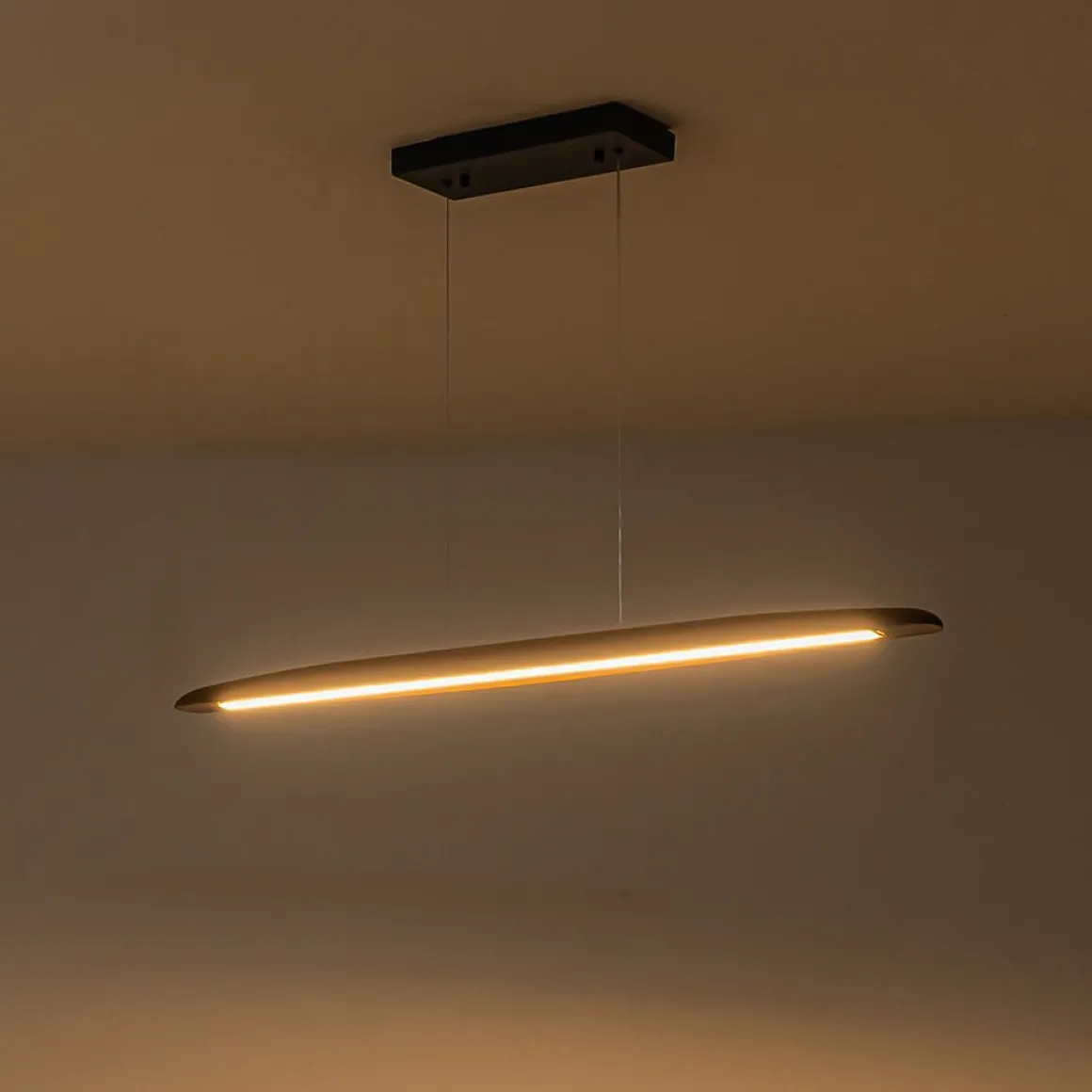 (OpenBox) Minimalist Linear Wood Dimmable LED Island Pendant