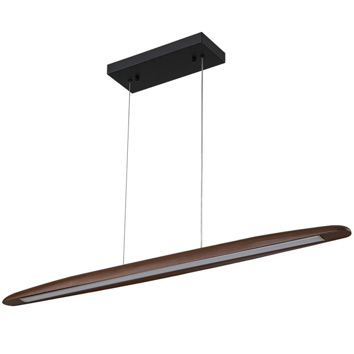 (OpenBox) Minimalist Linear Wood Dimmable LED Island Pendant