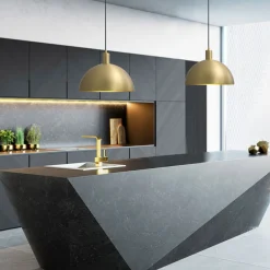 (OpenBox) Modern Brass Single Dome Pendant Light
