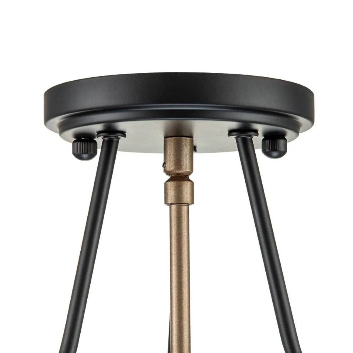 (OpenBox) Modern Farmhouse Drum Glass Semi Flush Mount