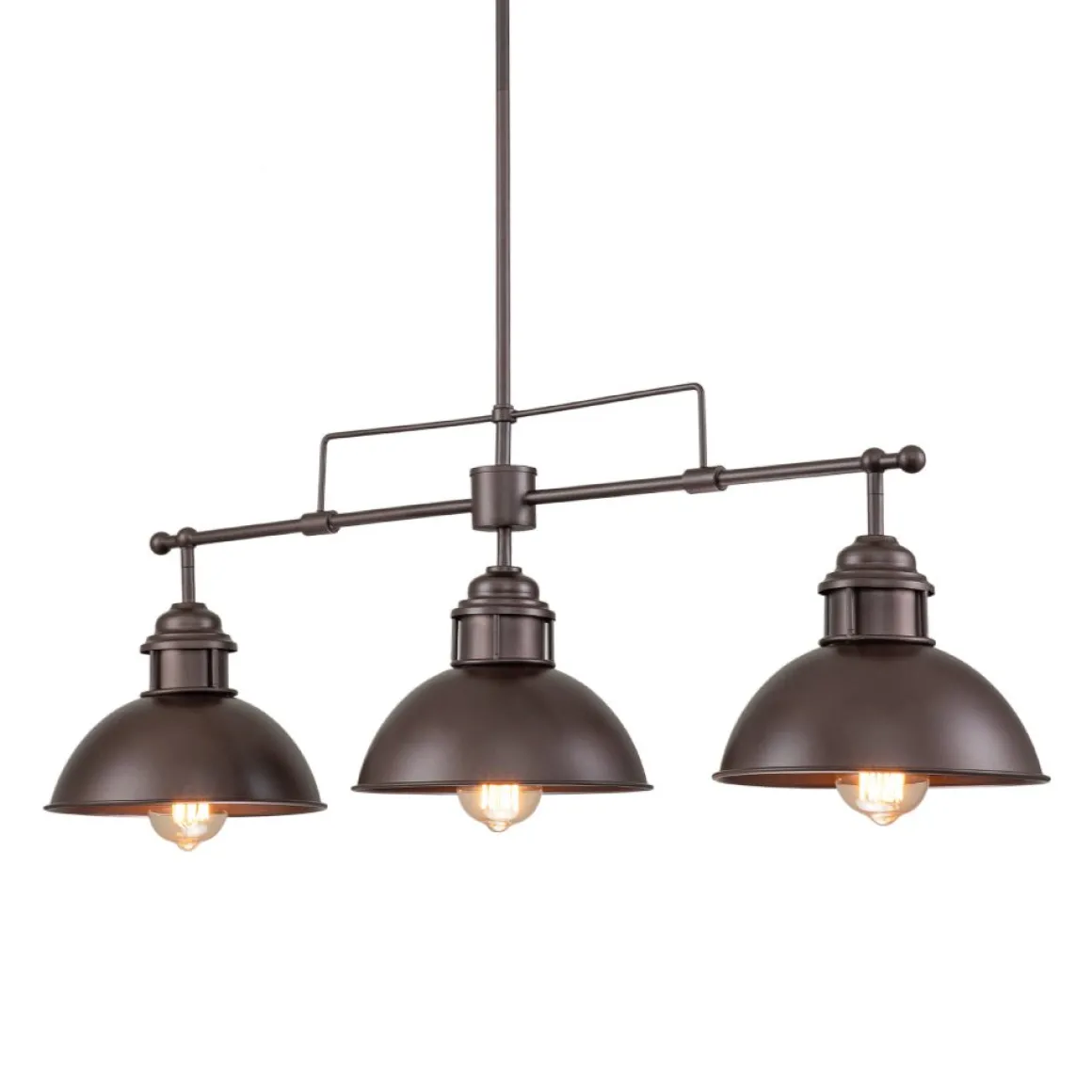 (OpenBox) Modern Farmhouse 3-light Island Pot Lid Dome Pendant