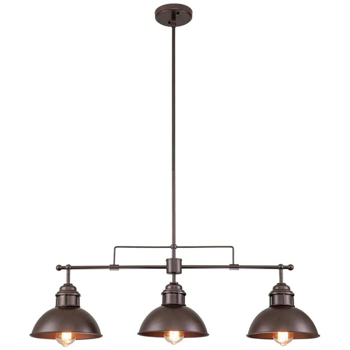 (OpenBox) Modern Farmhouse 3-light Island Pot Lid Dome Pendant