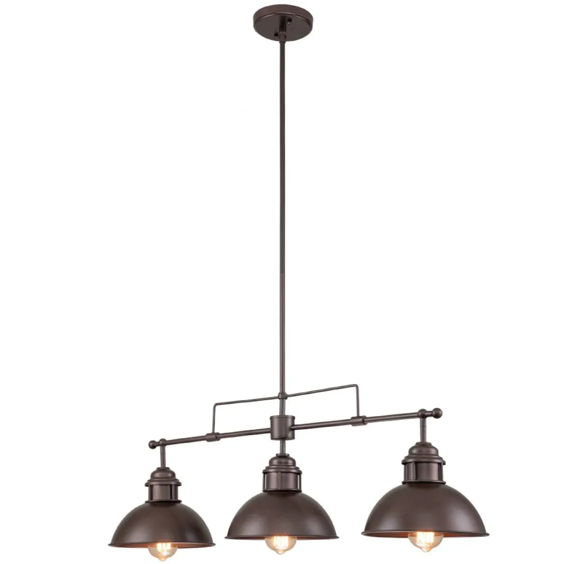 (OpenBox) Modern Farmhouse 3-light Island Pot Lid Dome Pendant