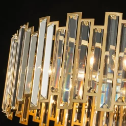 (OpenBox) Modern Glam Brass 6-Light Crystal Drum Cage Chandelier