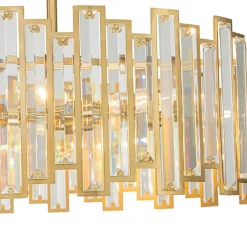 (OpenBox) Modern Glam Brass 6-Light Crystal Drum Cage Chandelier