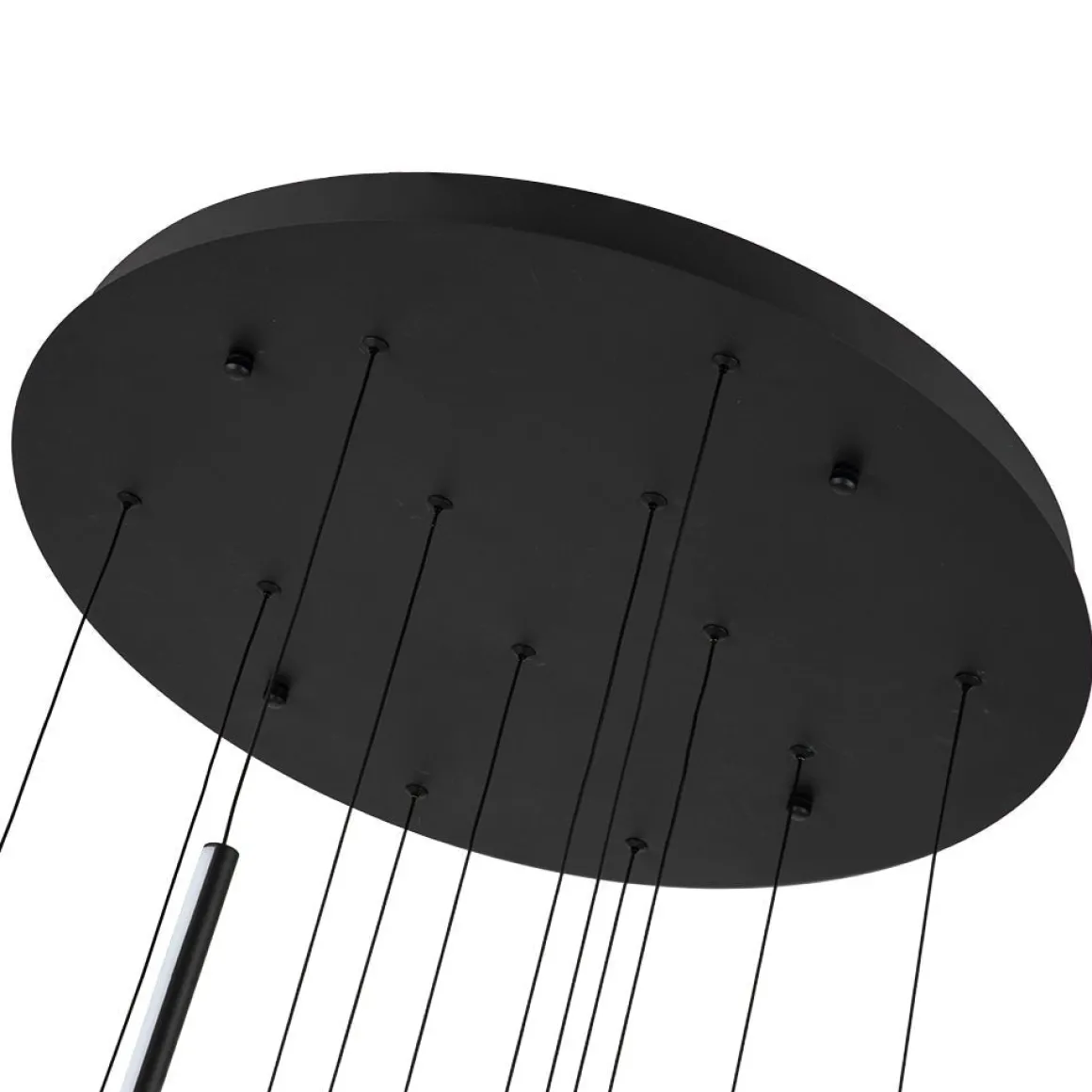 (OpenBox) Modern 12-Light Black Cluster Tube LED Pendant Light