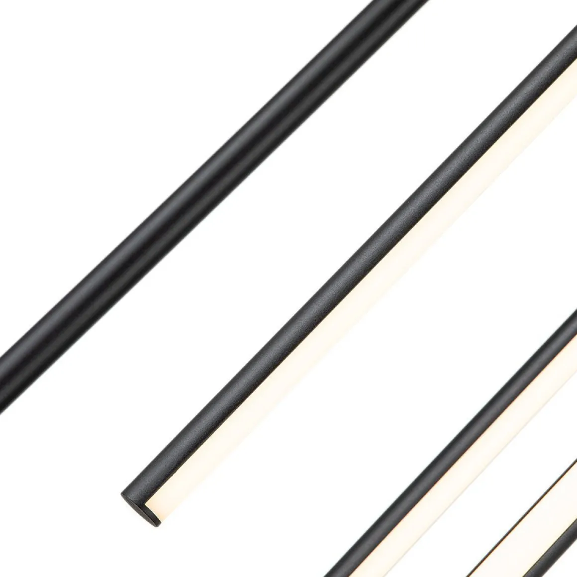 (OpenBox) Modern 12-Light Black Cluster Tube LED Pendant Light