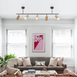 (OpenBox) Modern 5-Light Linear Semi Flush Track Light